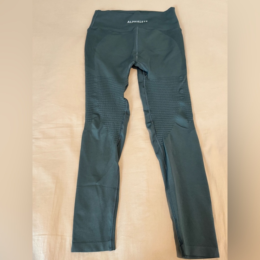 Alphalete Women's Teal High Compression Leggings XXL Used - Picture 5 of 7